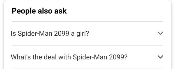 People also ask: Is Spider-Man 2099 a girl? What's the deal with Spider-Man 2099?